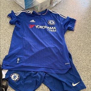 Adidas Chelsea FC Blue Soccer Kit and Nike